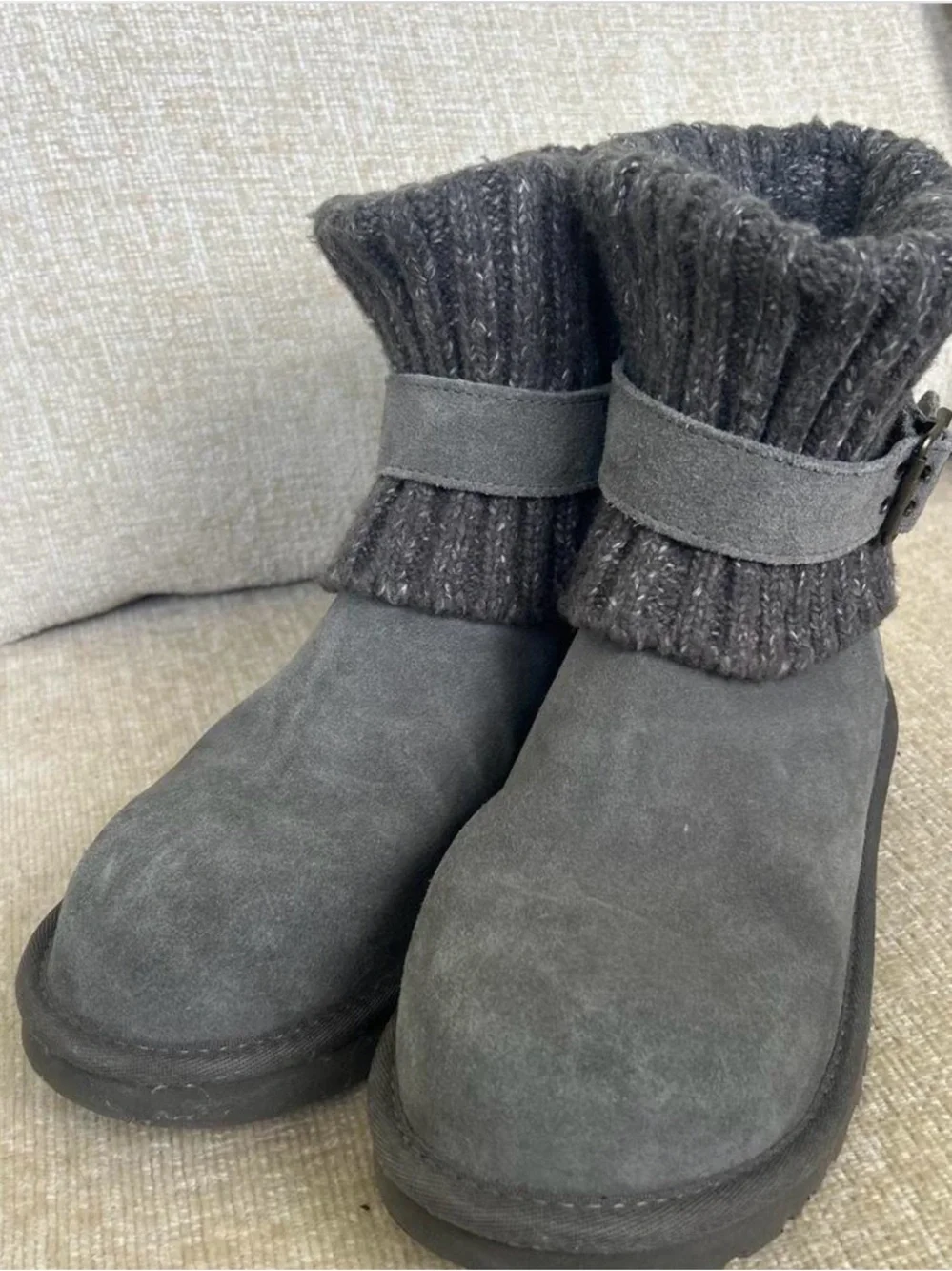 UGG Cambridge Knit Convertible Boots - Grey